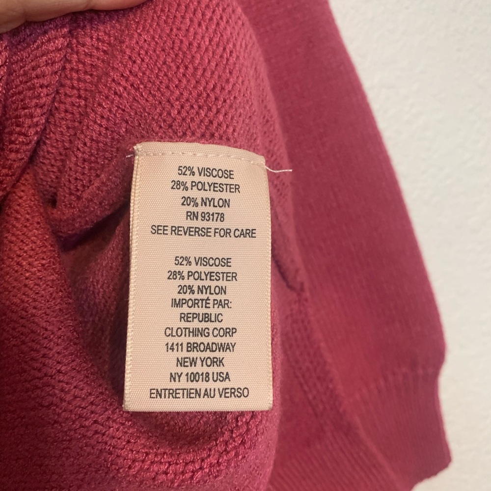 Philosophy Woman's Plus Size 2X Pink Long Sleeve V-Neck Pullover Sweater NWOT - Picture 5 of 7